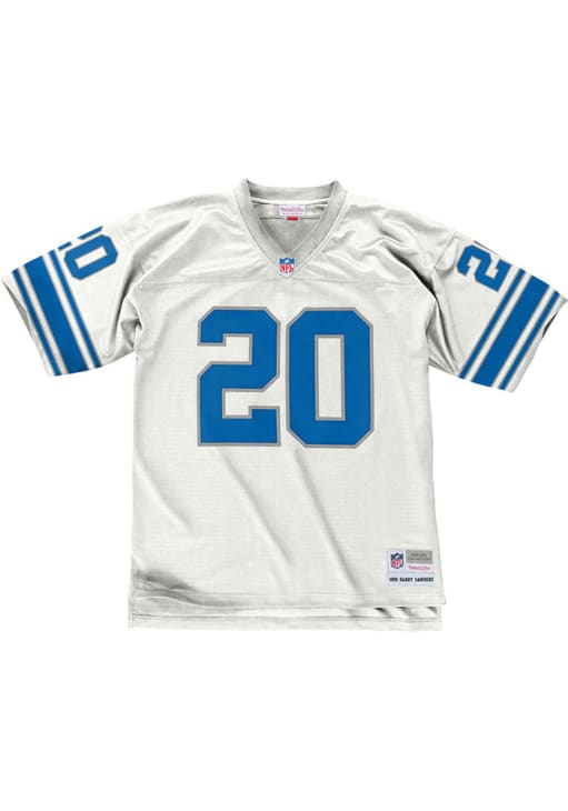 Detroit Lions Barry Sanders Mitchell and Ness WHITE 1996 Legacy