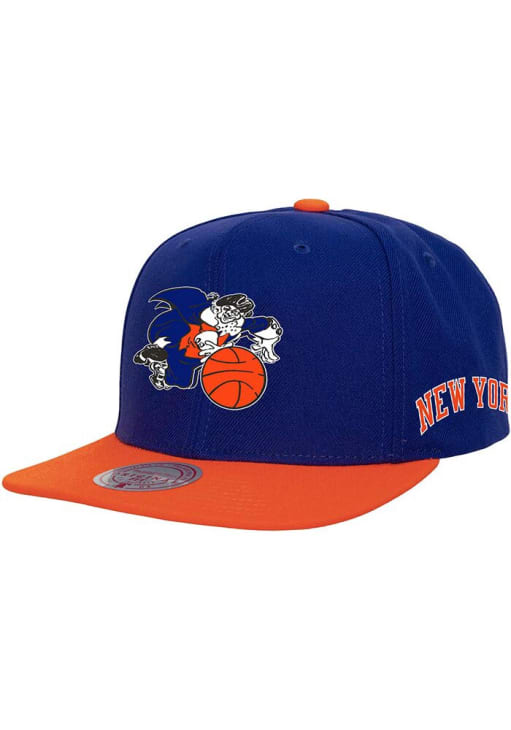 New York Knicks Mitchell and Ness HWC Team Origins Snapback Hat - BLUE