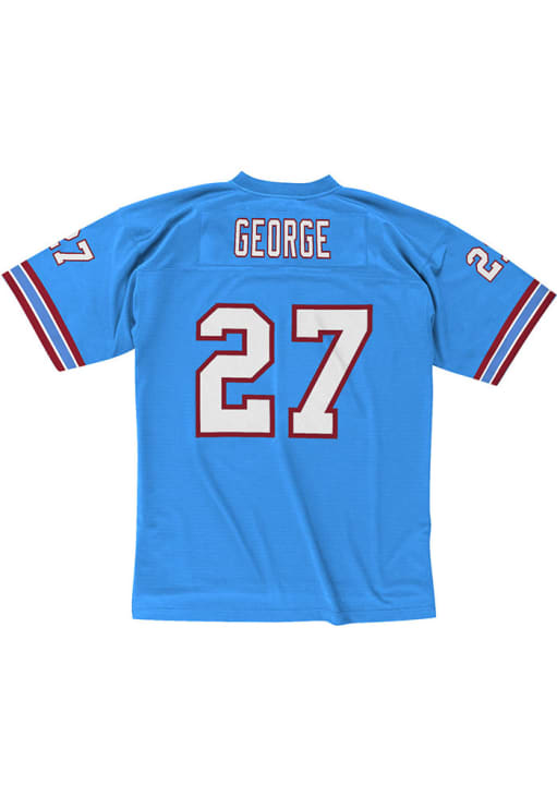 Houston Oilers Eddie George Mitchell and Ness LIGHT BLUE 1997
