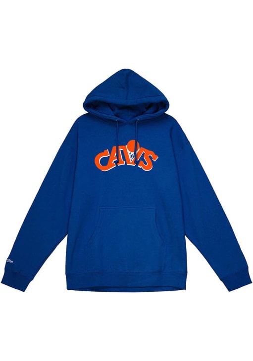 Mitchell and Ness Cleveland Cavaliers Mens BLUE 80s Hook Hoodie
