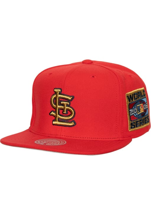 St Louis Cardinals Mitchell and Ness Red Champ Up Side Patch