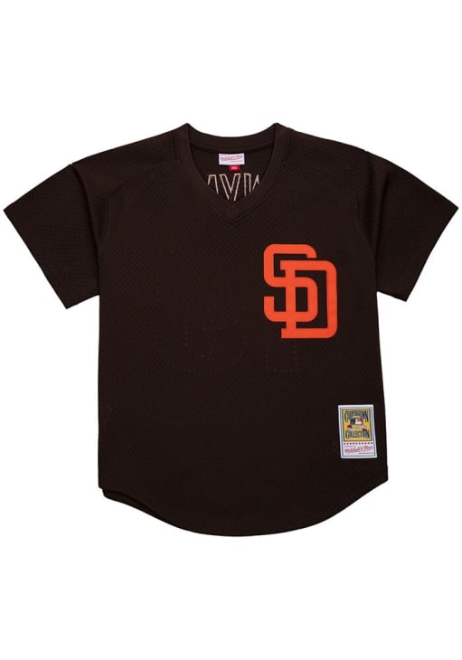 San Diego Padres Tony Gwynn Mitchell and Ness BROWN BP Pullover