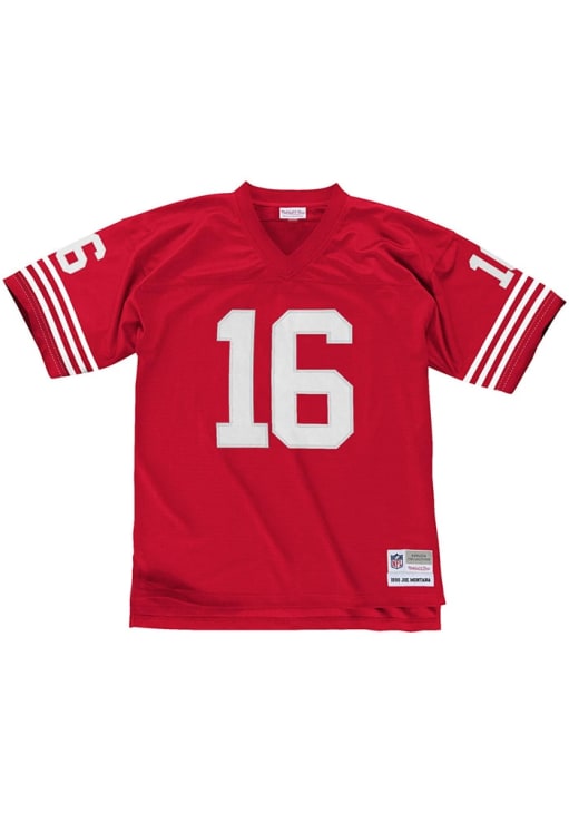 San Francisco 49ers Joe Montana Mitchell and Ness Red Throwback