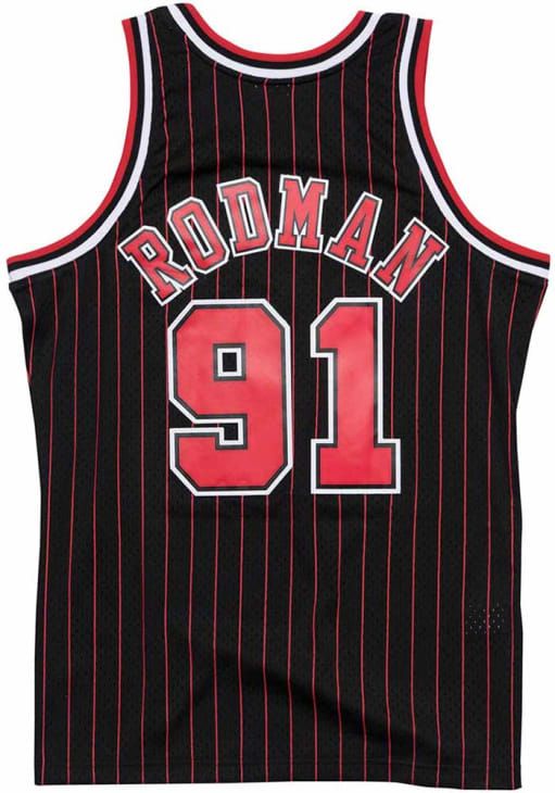 Dennis Rodman Chicago Bulls BLACK 95-96 Road Alternate Jersey