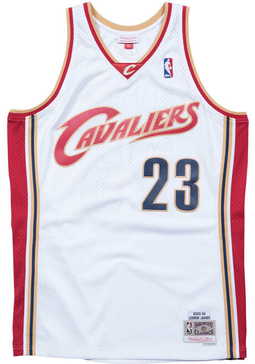 LeBron James Cleveland Cavaliers WHITE 03-04 Home Jersey - 5650423
