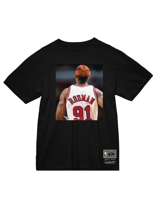 Dennis Rodman Chicago Bulls BLACK NBA Short Sleeve Fashion Player