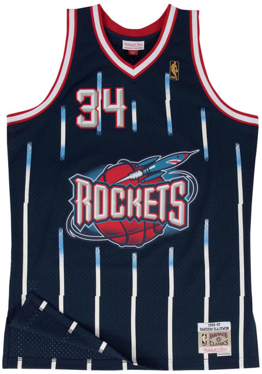 Hakeem Olajuwon Houston Rockets NAVY Swingman Jersey - 56504607