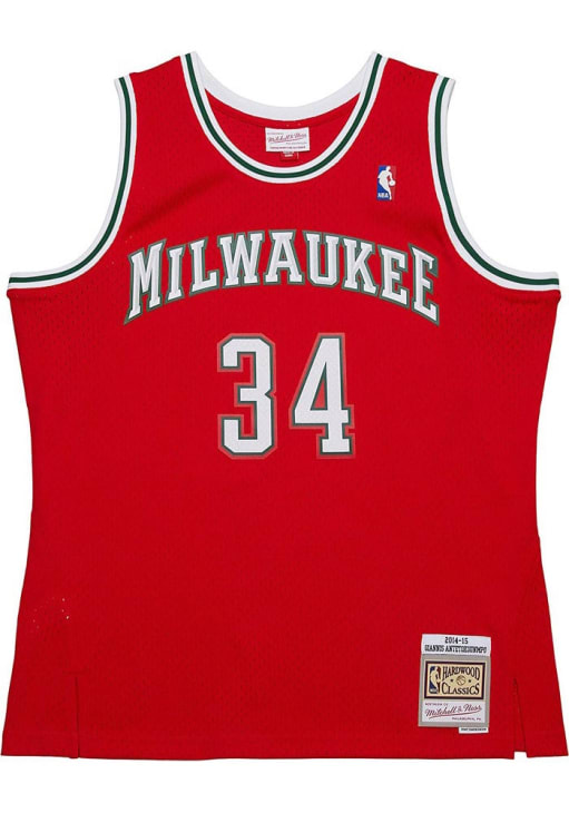 Giannis Antetokounmpo Milwaukee Bucks RED Swingman Jersey - 56504644