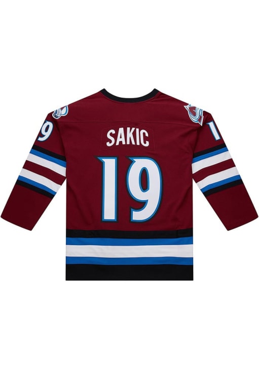Mitchell and Ness Joe Sakic Colorado Avalanche Mens MAROON