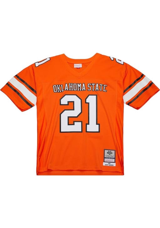 Barry Sanders Mens ORANGE Oklahoma State Cowboys Name and Number