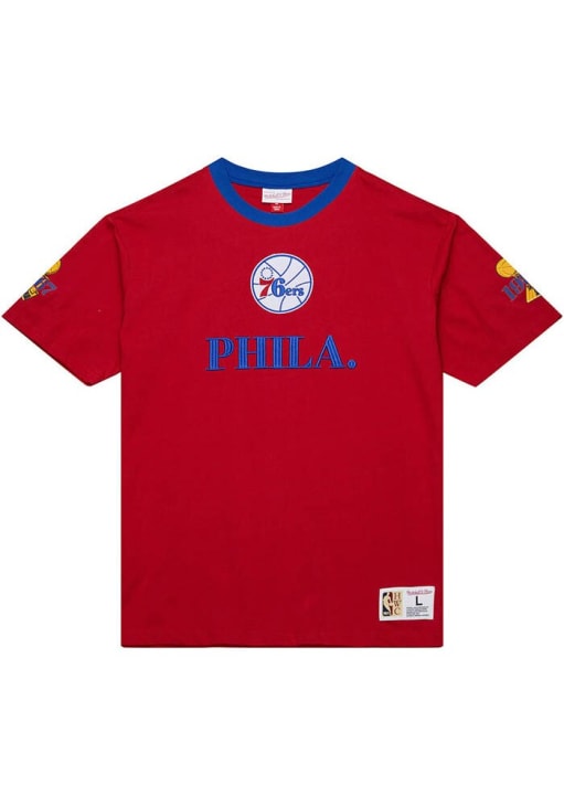 Mitchell & Ness 76ers Tシャツ Mサイズ Mitchell and Ness Philadelphia 76ers Red Team OG Vintage Logo