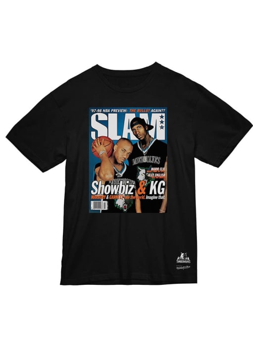 Kevin Garnett Minnesota Timberwolves BLACK SLAM COVER Short Sleeve