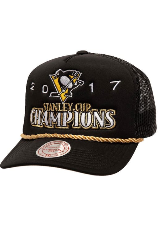 Mitchell and Ness Pittsburgh Penguins BLACK Golden Champs Rope