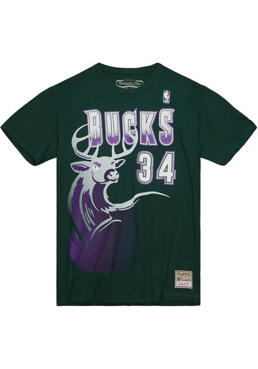 Ray Allen Milwaukee Bucks GREEN Name Number Short Sleeve Player T