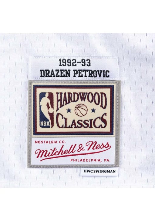 Drazen Petrovic Brooklyn Nets White 92-93 Home Jersey - 56507160