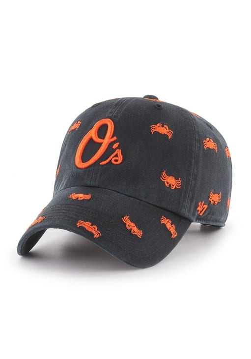Baltimore Orioles 47 Womens BLACK Confetti Clean Up Adjustable Hat