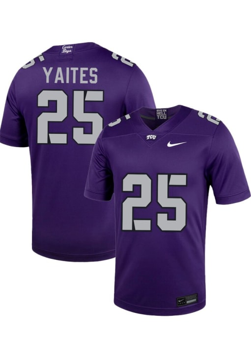 Ryan Yaites TCU Horned Frogs PURPLE Football NIL Game Jersey - 5680386