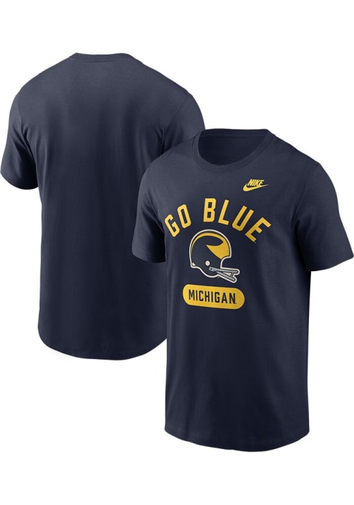 MICHIGAN 12 ネイビーフットボールシャツ Nike Michigan Wolverines NAVY Football Legacy Mascot Football
