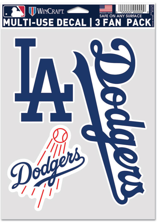 Los Angeles Dodgers BLUE Triple Pack Auto Decal - 57102960