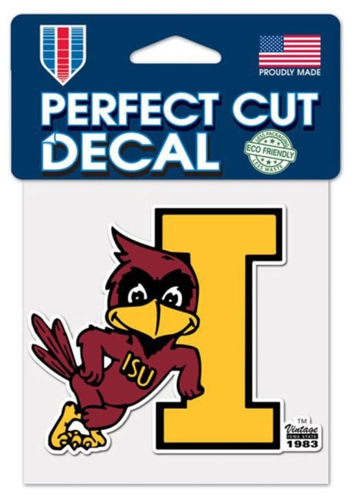 Iowa State Cyclones Red 4x4 Happy Cyclone Auto Decal - 57115036