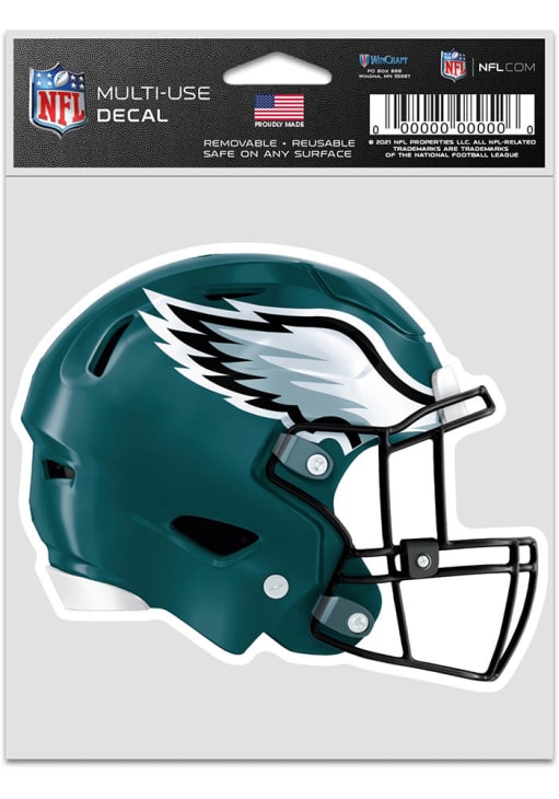 Philadelphia Eagles MIDNIGHTGREEN 3.75x5 Helmet Auto Decal - 57118165