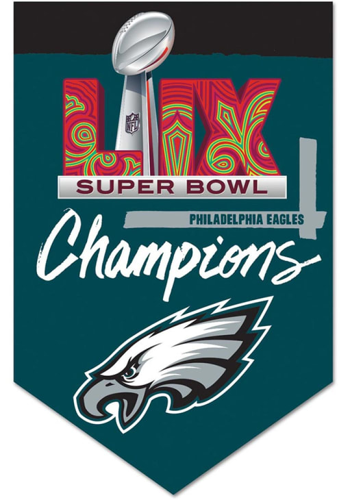 Philadelphia Eagles MIDNIGHTGREEN 2024 Super Bowl Champions 11x17 ...