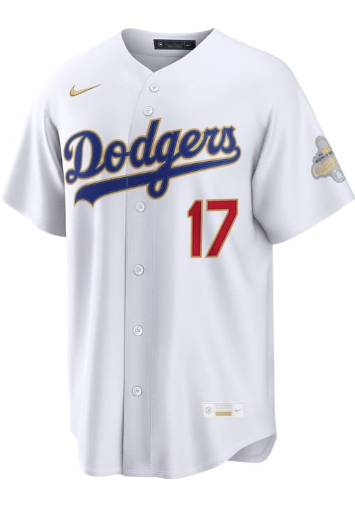 Shohei Ohtani Los Angeles Dodgers Mens White WS Champions Gold