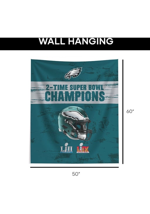 Philadelphia Eagles MIDNIGHTGREEN 2x Super Bowl Champions 50x60