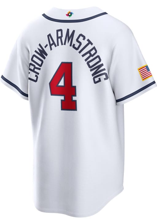 Pete Crow-Armstrong USA Mens White World Baseball Classic Limited