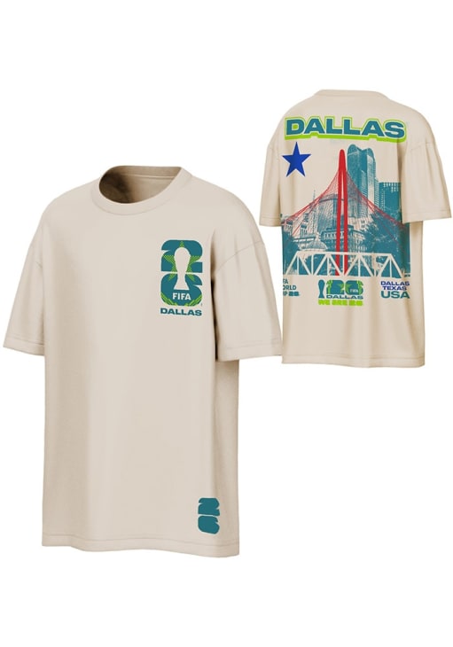 FIFA Dallas CREAM WC26 City Local Short Sleeve T Shirt - 5764565