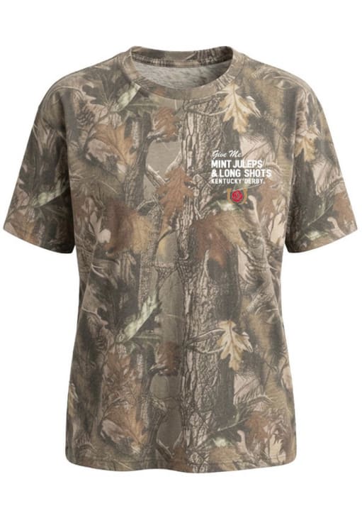 Kentucky Derby CAMO Mint Julep Winning Ticket Short Sleeve Fashion