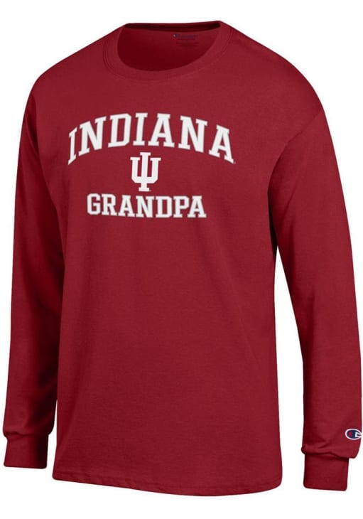 Champion Indiana Hoosiers Grandpa Jersey Long Sleeve T Shirt