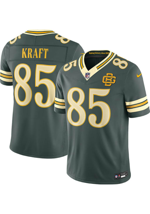 新品訳あり【2XL】GREEN BAY PACKERS フットボールシャツ Tucker Kraft Green Bay Packers Mens DARKGREEN Rivalry Limited