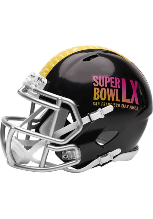 NFL Gear BLACK Superbowl LX 60 Mini Helmet - 58437829