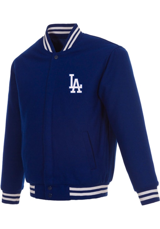 Los Angeles Dodgers Mens BLUE Reversible Wool Heavyweight Jacket