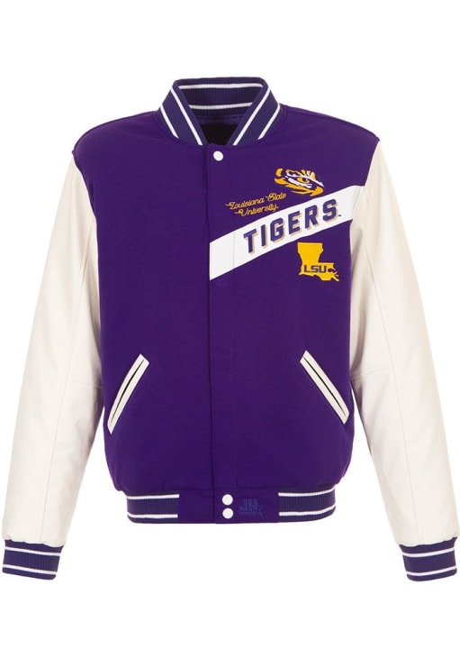 LSU Tigers Mens PURPLE Reversible Two-Tone Heavyweight Jacket