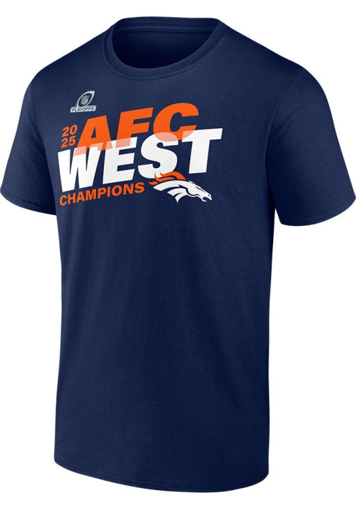 Denver Broncos NAVY 2025 Division Champions Division Conquer Short