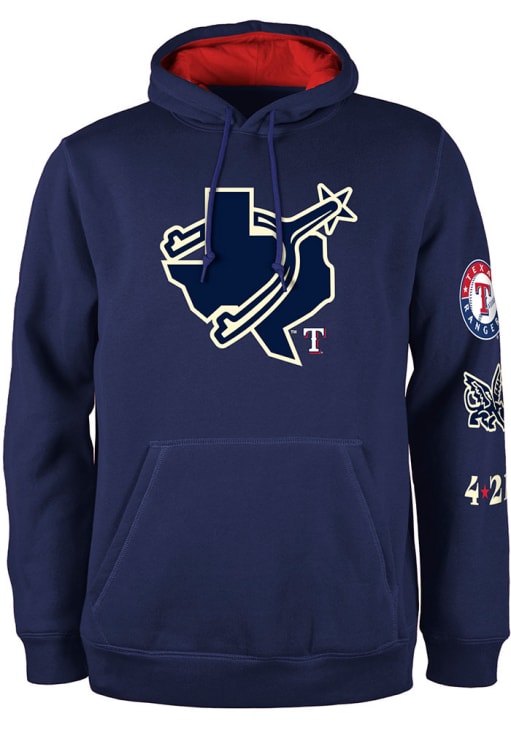 New Era Texas Rangers Mens NAVY City Connect Wordmark Hoodie