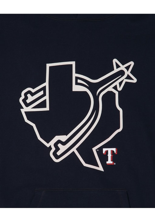 New Era Texas Rangers Mens NAVY City Connect Wordmark Hoodie