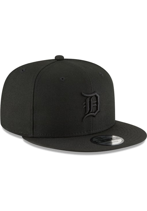 Detroit Tigers New Era BLACK Tonal Basic 9FIFTY Snapback Hat