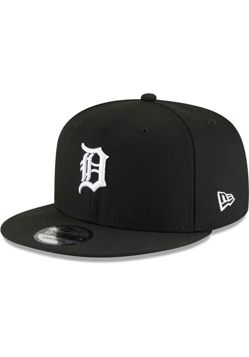Detroit Tigers New Era BLACK White Logo 9FIFTY Snapback Hat