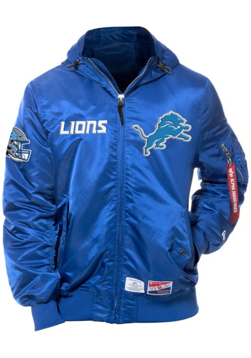 New Era Detroit Lions Mens BLUE Alpha Heavyweight Jacket - 590001786