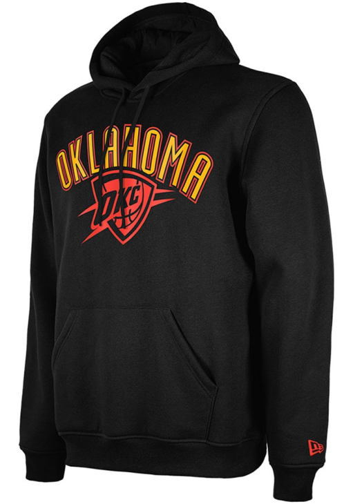 New Era Oklahoma City Thunder Mens BLACK City Edition Hoodie