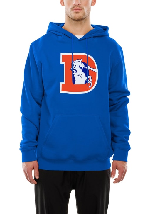 Denver Broncos Mens New Era ROYAL Retro Poly Hood - 590004826