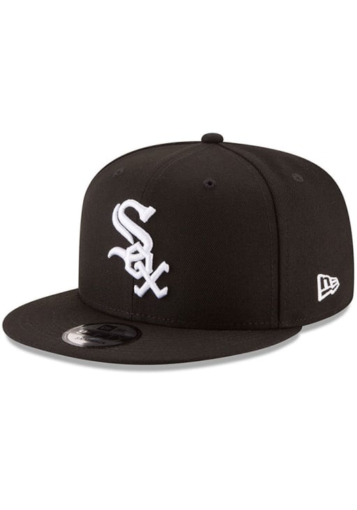 Chicago White Sox New Era BLACK Replica Basic 9FIFTY Snapback Hat