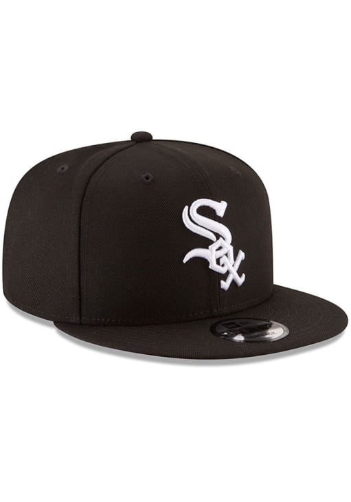 Chicago White Sox New Era BLACK Replica Basic 9FIFTY Snapback Hat