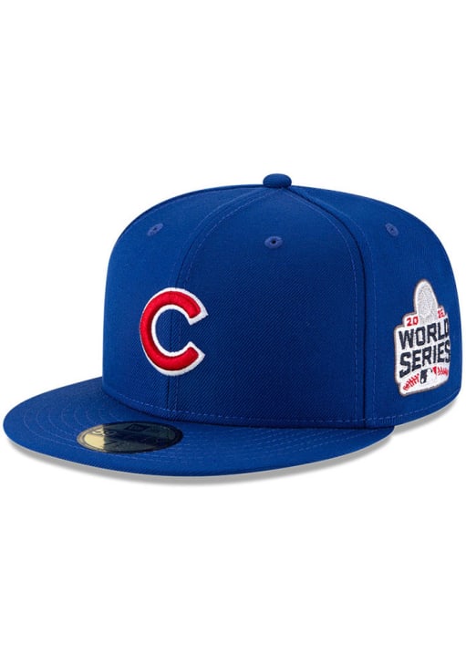 Chicago Cubs Mens 2016 World Series Side Patch 59FIFTY ROYAL New Era Fitted  Hat - 59004459