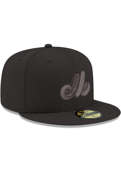 Montreal Expos Mens Tonal Blue UV Cooperstown 59FIFTY BLACK New