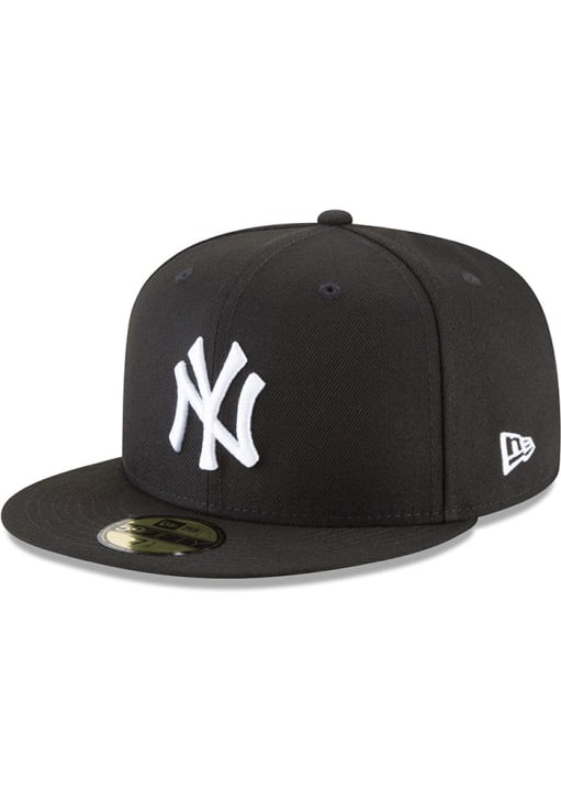 New York Yankees Mens New York Yankees Black On White 59Fifty