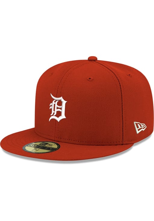 Detroit Tigers Mens UV 59FIFTY Red New Era Fitted Hat - 59008092